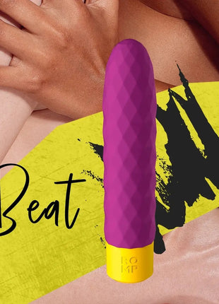 Romp - Beat Rechargeable Silicone Ribbed Classic Vibrator