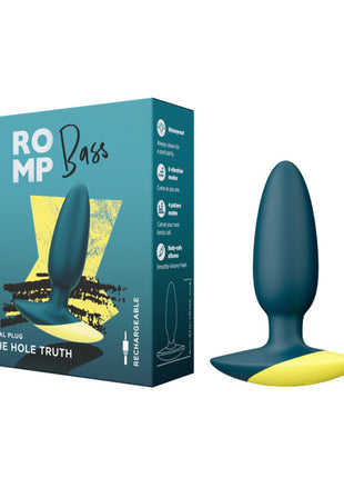 Romp - Bass Rechargeable Vibrating Anal Plug (Blue)