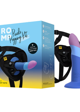 ROMP - Piccolo Hit The Right Note 5.5-inch Pegging Kit with Dildo and Harness