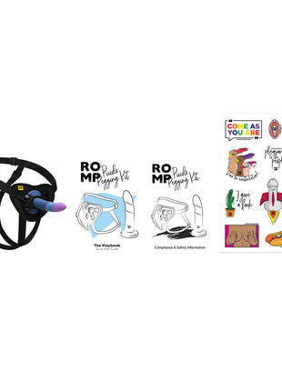 ROMP - Piccolo Hit The Right Note 5.5-inch Pegging Kit with Dildo and Harness