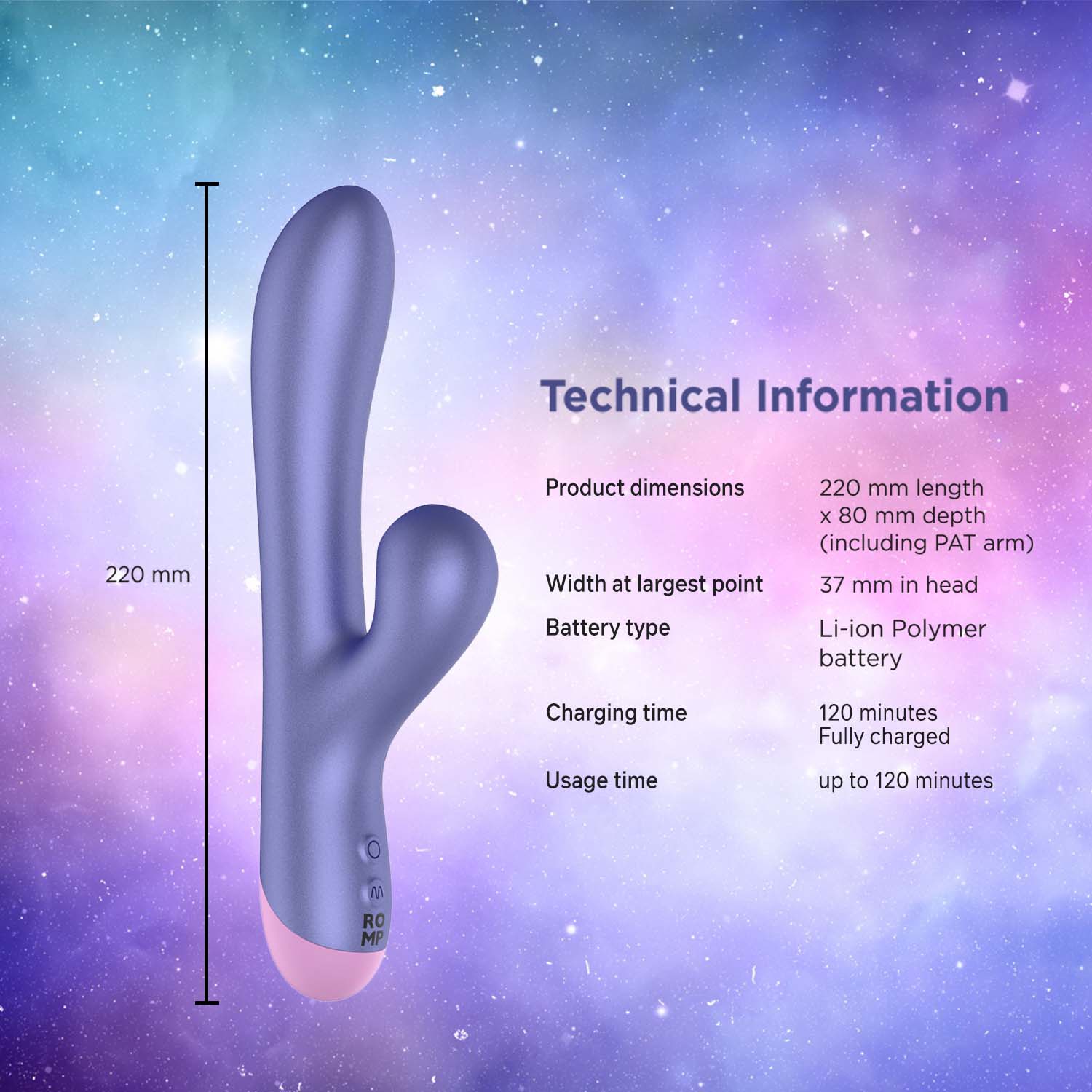 ROMP - Pulse Pleasure Air Rabbit Vibrator Unprude ROMP - Pulse Pleasure Air Rabbit Vibrator Unprude