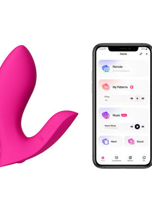 Lovense - Flexer App-Controlled Dual Stimulation Panty Vibrator (Pink)