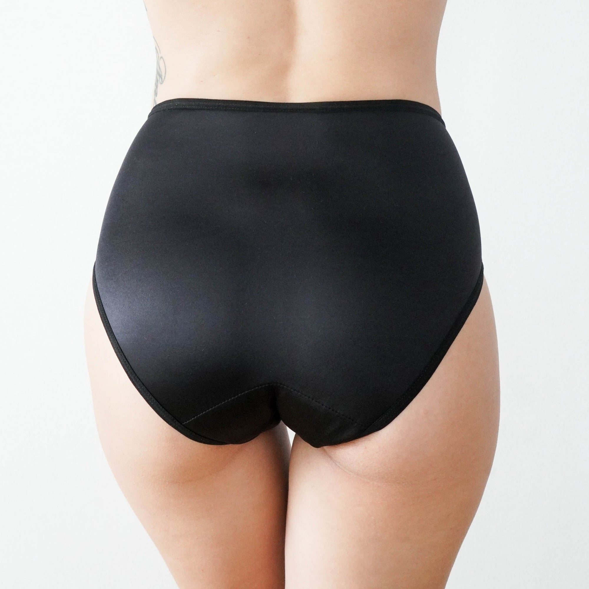 Lily of the Valley - High Waist Moderate Absorbency Period Undies | Black